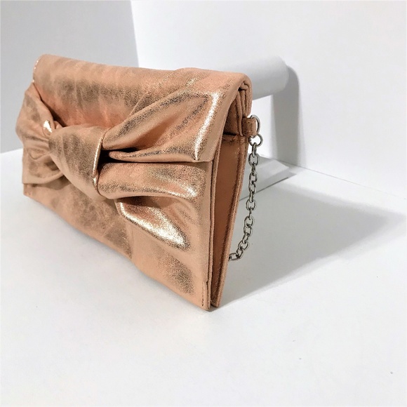 MAX EDITION BOW CLUTCH ROSE GOLD - Picture 2 of 8